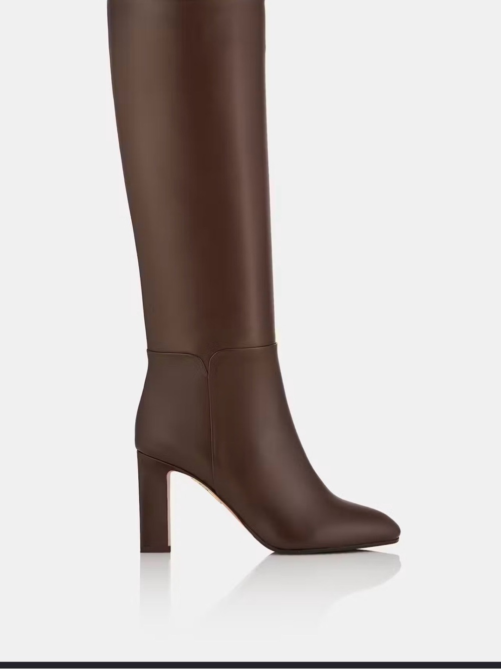 Stuart Weitzman Brown Over-the-Knee Leather Block Heel Boots